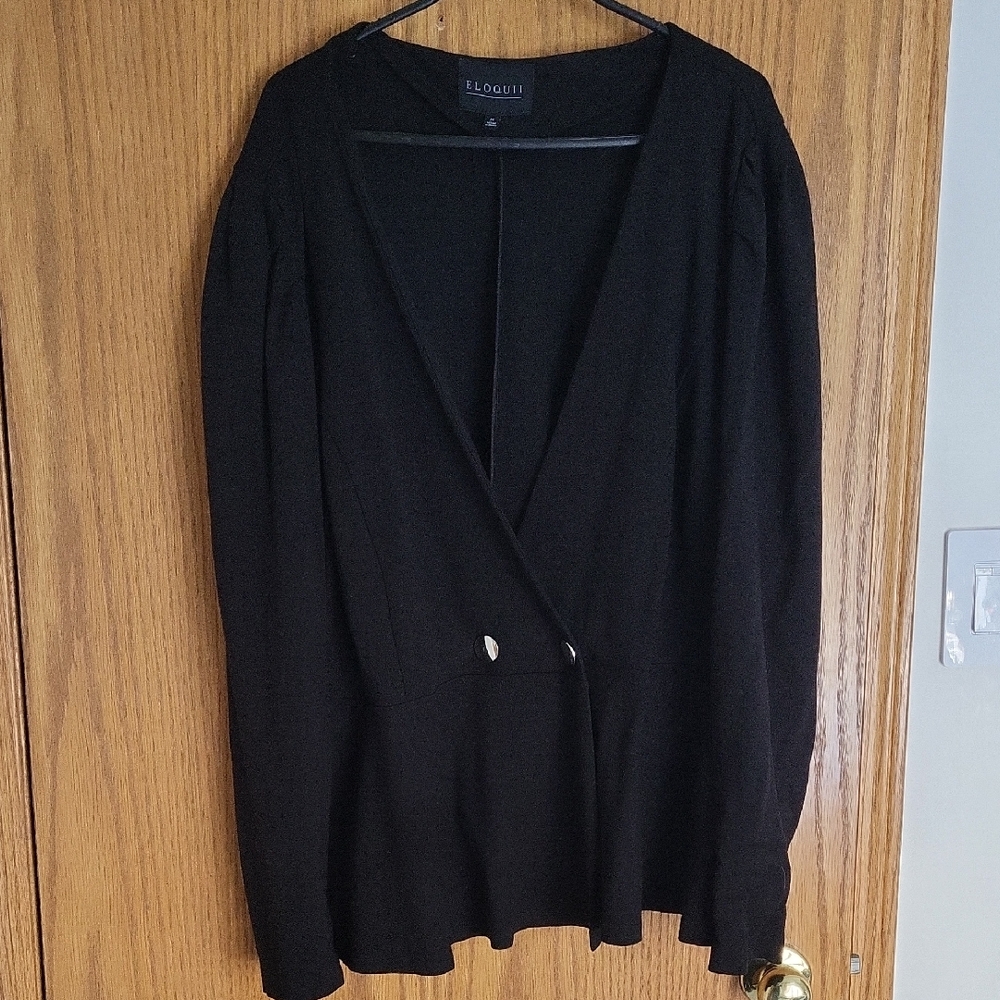 Eloquii Classic Black Cardigan
